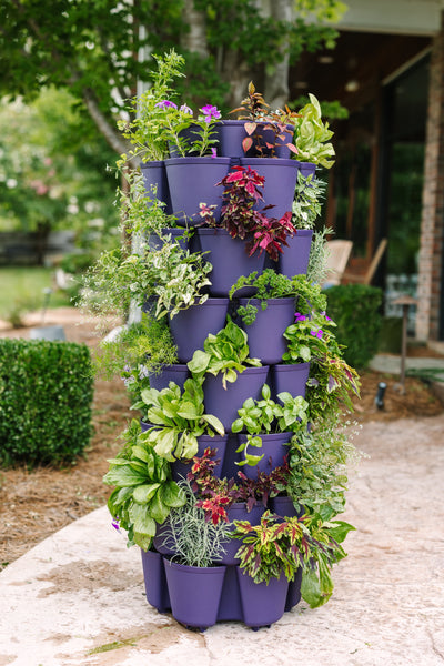 7 Tier GreenStalk Garden Leaf Vertical Planter - Basic Texture 