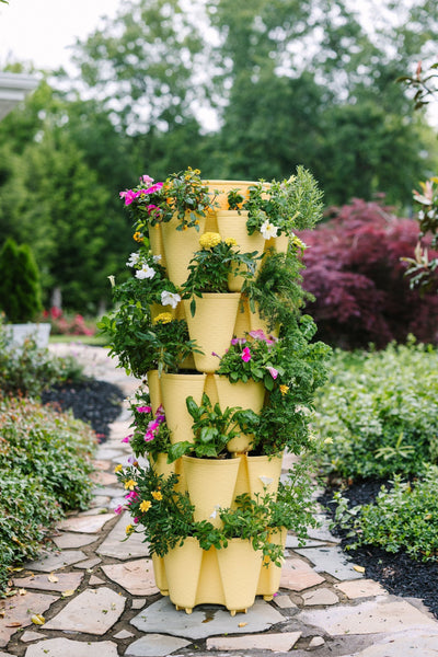 5 Tier GreenStalk Garden Original Vertical Planter - Basket Weave Texture 