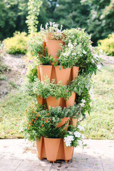 5 Tier GreenStalk Garden Original Vertical Planter - Basket Weave Texture 
