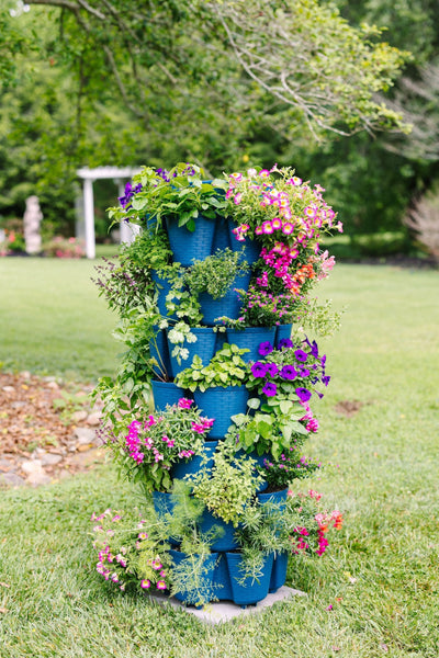 7 Tier GreenStalk Garden Leaf Vertical Planter - Basket Weave Texture 