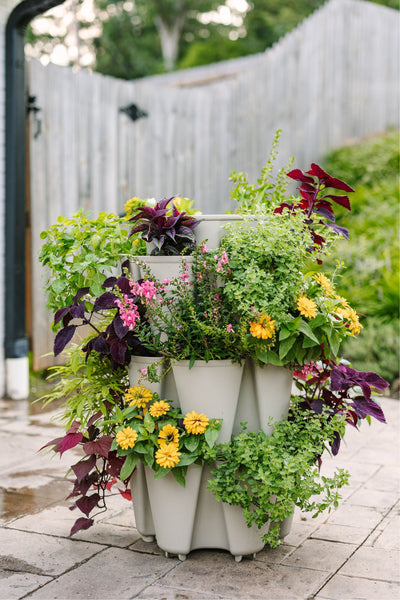 3 Tier GreenStalk Original Vertical Planter | Evergreen (Basic Texture)